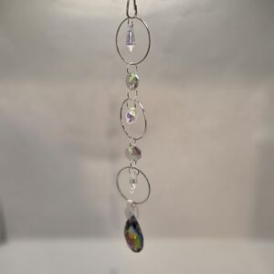Elegant Silver and Multicolor Crystal Earrings